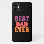 Coques Case-Mate iPhone  black &purple retro best dad ever csript (Dos)