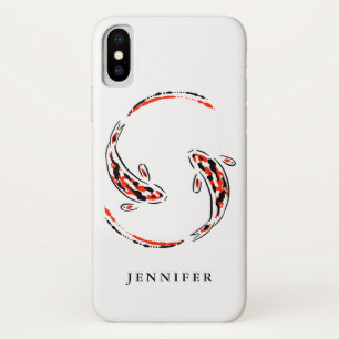 Case-Mate iPhone Case Black & Red Japanese Koi Fish Artistic