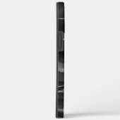 Coques Case-Mate iPhone Black Rose Gold Agate Moderne Monogramme (Verso / Droite)