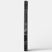 Coques Case-Mate iPhone Black Rose Gold Agate Moderne Monogramme (Verso / Gauche)