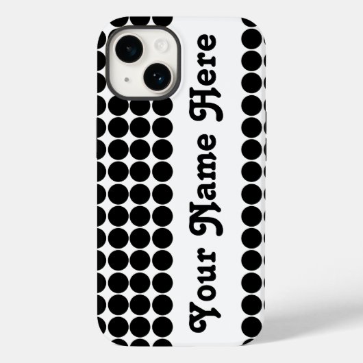 Coques Case-Mate iPhone Black Safari Dot avec nom (Verso)