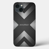 Coques Case-Mate iPhone Black Simple Metallic (Verso)