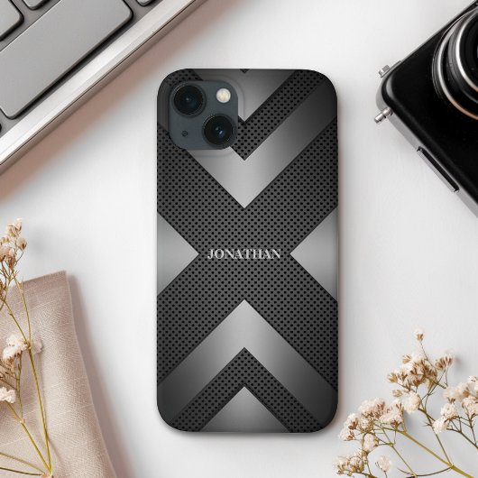 Coques Case-Mate iPhone Black Simple Metallic