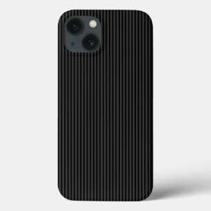 Case-Mate iPhone Case Black & Smoky Black Narrow Vertical Stripes