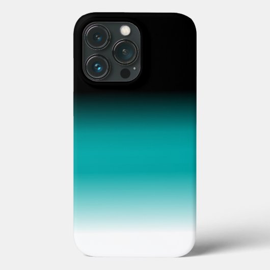 Coques Case-Mate iPhone Black Teal White ombre (Verso)