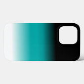 Coques Case-Mate iPhone Black Teal White ombre (Verso (horizontal))