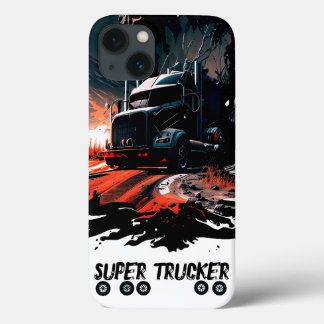 Case-Mate iPhone Case BLack Téléphone Camion, Trucker cadeau, Wheels Spl