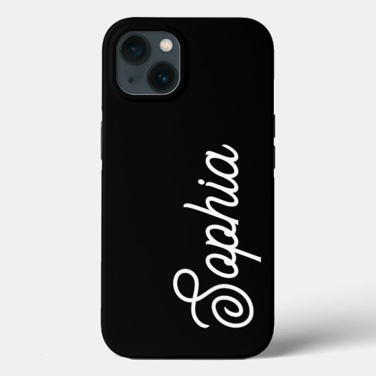 Coques Case-Mate iPhone Black | Votre nom dans le script rétro (Verso)
