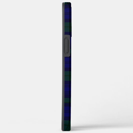 Coques Case-Mate iPhone Black Watch Tartan bleu vert Plaid (Verso / Droite)