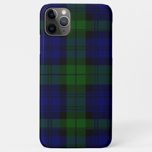 Coques Case-Mate iPhone Black Watch Tartan bleu vert Plaid (Dos)