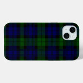 Coques Case-Mate iPhone Black Watch Tartan bleu vert Plaid (Verso (horizontal))