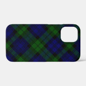 Coques Case-Mate iPhone Black Watch Tartan bleu vert Plaid (Verso (horizontal))