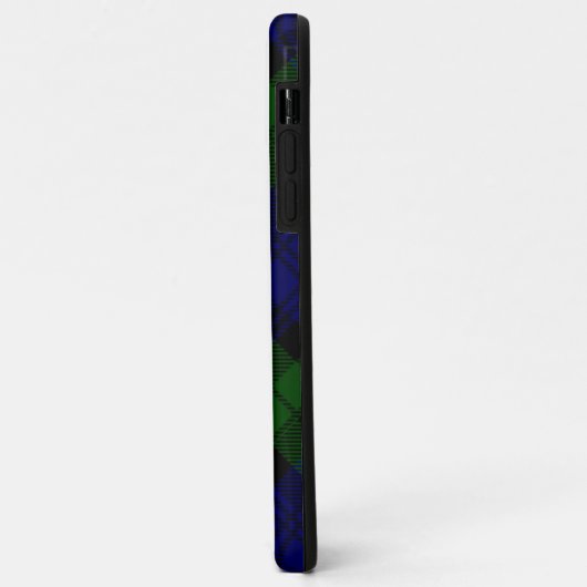 Coques Case-Mate iPhone Black Watch Tartan bleu vert Plaid (Dos/Gauche)
