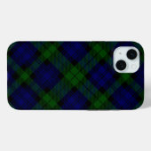 Coques Case-Mate iPhone Black Watch Tartan bleu vert Plaid (Verso (horizontal))