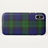 Coques Case-Mate iPhone Black Watch Tartan bleu vert Plaid (Dos (Horizontal))