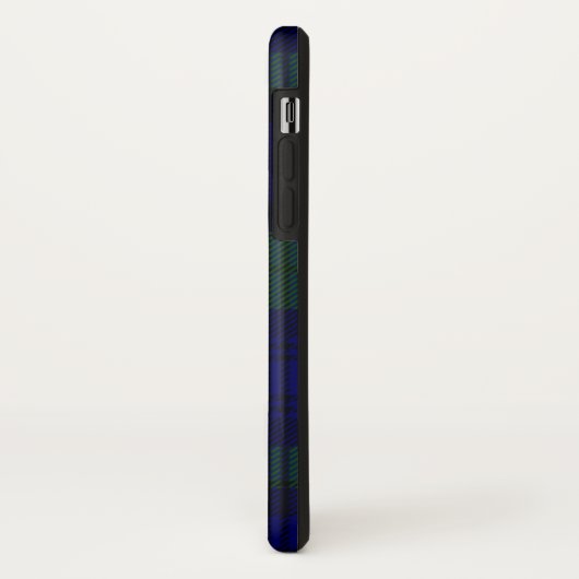 Coques Case-Mate iPhone Black Watch Tartan bleu vert Plaid (Dos/Gauche)