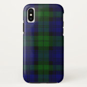Coques Case-Mate iPhone Black Watch Tartan bleu vert Plaid (Dos)