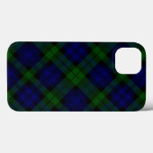Coques Case-Mate iPhone Black Watch Tartan bleu vert Plaid (Verso (horizontal))