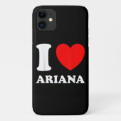 Coques Case-Mate iPhone Black White I Love Ariana (Dos)