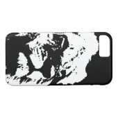 Coques Case-Mate iPhone Black & white lion pop art (Dos (Horizontal))