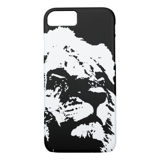 Coques Case-Mate iPhone Black & white lion pop art (Dos)