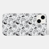 Coques Case-Mate iPhone Black & White Paisley Pattern –Elegant Textile Art (Verso (horizontal))