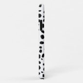 Coques Case-Mate iPhone Black White Spots Motif Gold Monogramme (Dos/Droite)