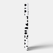 Coques Case-Mate iPhone Black White Spots Motif Gold Monogramme (Verso / Droite)