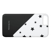 Coques Case-Mate iPhone Black & White Stars Patten Abtract Personnalisé (Dos (Horizontal))