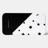 Coques Case-Mate iPhone Black & White Stars Patten Abtract Personnalisé (Verso (horizontal))