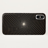 Coques Case-Mate iPhone Black & White Swirl avec Gradation Tan (Dos (Horizontal))