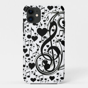 Coque Case-Mate Pour iPhone Blacknotes & Coeurs_