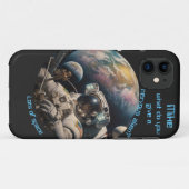 Coques Case-Mate iPhone Blague d'astronaute personnalisable (Dos (Horizontal))