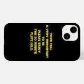 Coques Case-Mate iPhone Blague Téléphonique Amusante de Service Client (Verso (horizontal))