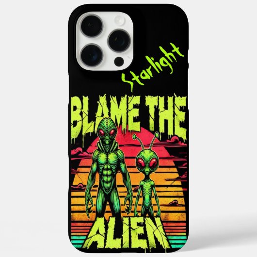 Coques Case-Mate iPhone Blâmer l'Alien dans le cadre cosmique (Verso)