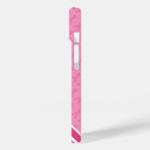 Coques Case-Mate iPhone Blanc avec rose Ruban Cancer Survivant (Verso / Gauche)