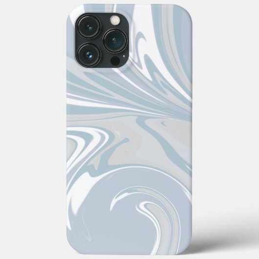Coques Case-Mate iPhone Blanc Bleu Abstrait Vagues Inspirivi Moderne (Verso)