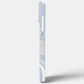 Coques Case-Mate iPhone Blanc Bleu Abstrait Vagues Inspirivi Moderne (Verso / Gauche)