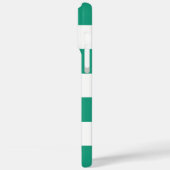 Coques Case-Mate iPhone Blanc bleu et Ancres vertes Aweigh (Verso / Gauche)