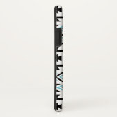 Coques Case-Mate iPhone Blanc bleu noir du motif II stylisé d'Aztèque (Dos/Droite)