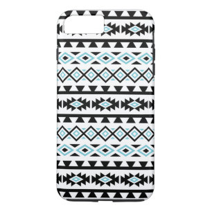 Case-Mate iPhone Case Blanc bleu noir du motif II stylisé d'Aztèque