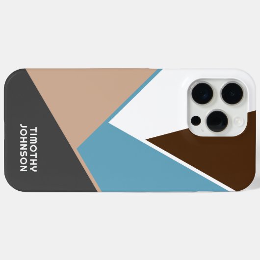 Coques Case-Mate iPhone Blanc Brown bleu gris beige (Verso (horizontal))