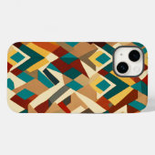 Coques Case-Mate iPhone blanc brun et bleu noir petites lignes (Verso (horizontal))