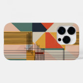Coques Case-Mate iPhone blanc brun et bleu noir petites lignes (Verso (horizontal))