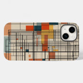 Coques Case-Mate iPhone blanc brun et bleu noir petites lignes (Verso (horizontal))