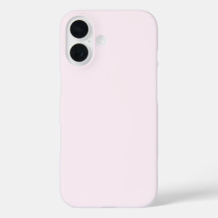 Coques iPhone 16 Blanc cassé pastel légèrement rosé uni