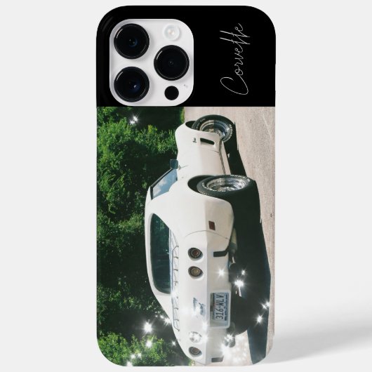 Coques Case-Mate iPhone Blanc classique 1975 Corvette Stingray (Verso)