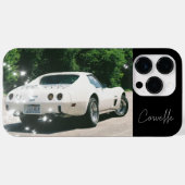 Coques Case-Mate iPhone Blanc classique 1975 Corvette Stingray (Verso (horizontal))