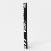 Coques Case-Mate iPhone Blanc du noir | de concepteur de damassé de (Dos/Gauche)