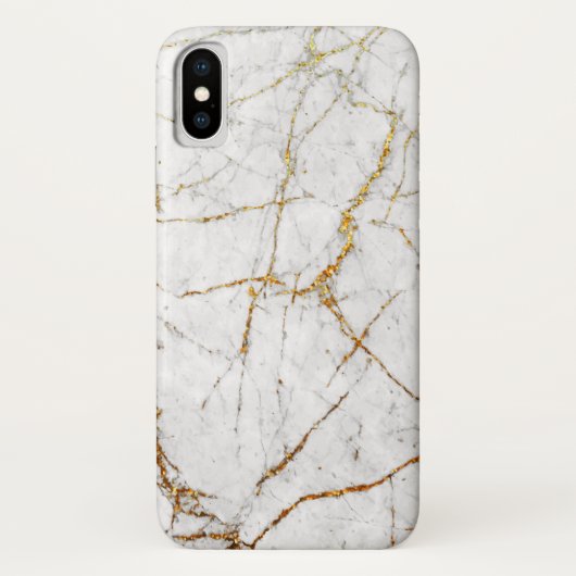 Coques Case-Mate iPhone Blanc et marbre d'or (Dos)
